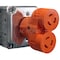 Ac Works Plug Adapter, L6-20R, L6-20P, L6-20P, L6-20P, Orange ADVL620L620 - alternate 4